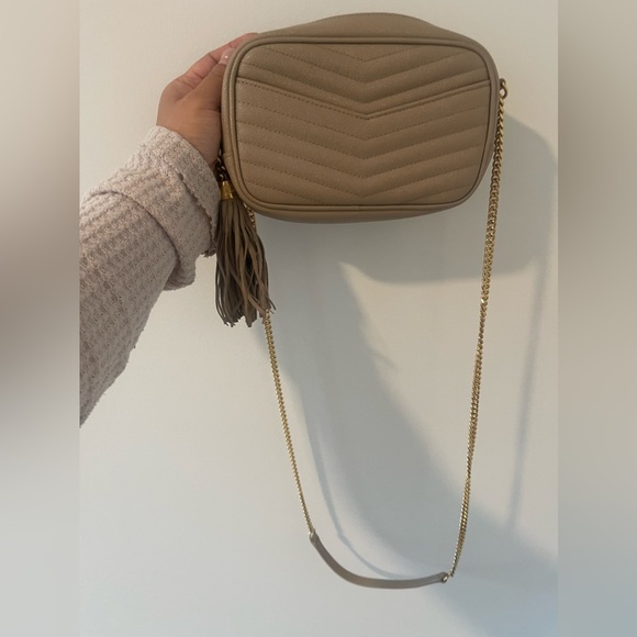 Yves Saint Laurent Beige Quilted Crossbody Bag - Picture 2 of 12